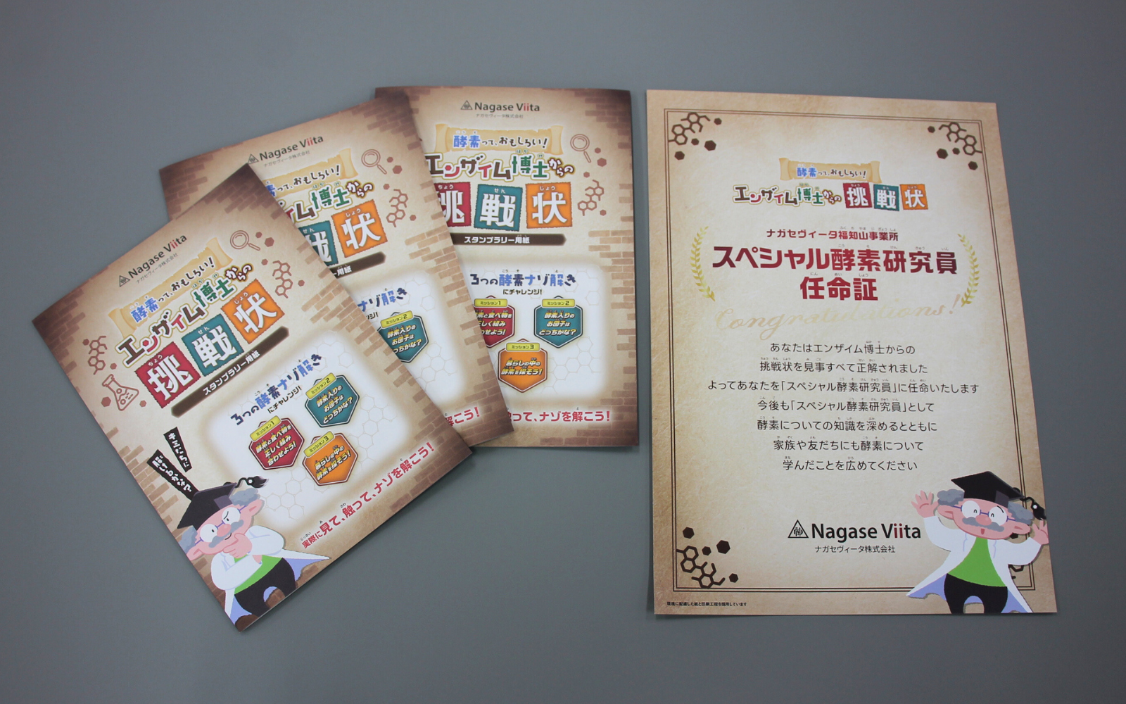 Works エンザイム博士からの挑戦状 リーフレット